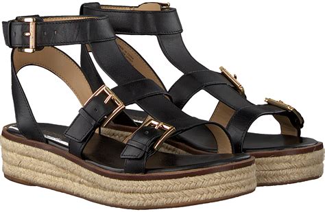 sandale michael kors femme noir|michael kors leather sandals.